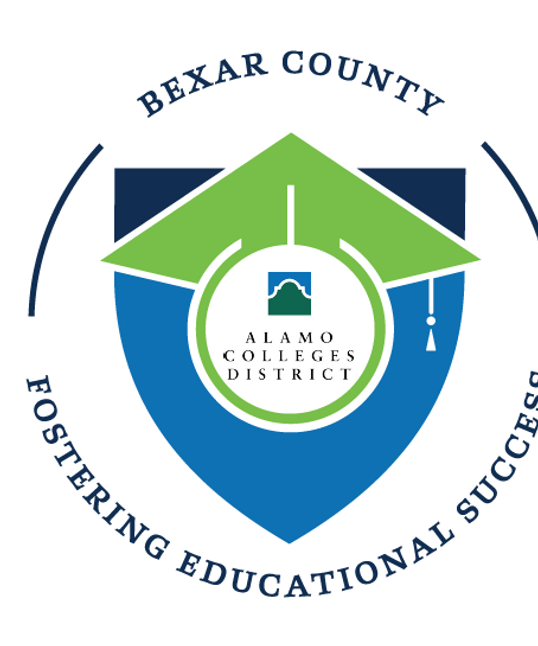 Bexar County Fostering Educational Success logo with Alamo Colleges logo