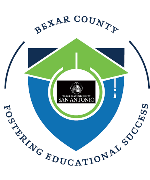 Bexar County Fostering Educational Success Logo with TAMUSA logo